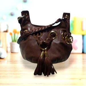Michael kors Brown tassel should bag. Braided strap.